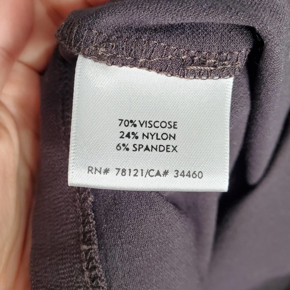 EILEEN FISHER Solid Brown Pull On Wide Leg Pants Sz Small S - Picture 6 of 9